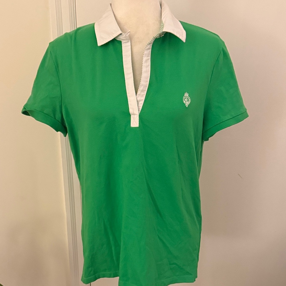 Ralph Lauren Green Golf Tennis Polo XL EUC